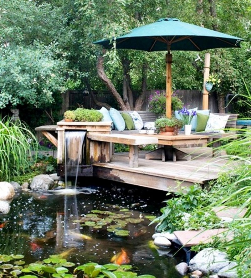 taman rumah minimalis dengan kolam ikan yang terbaru