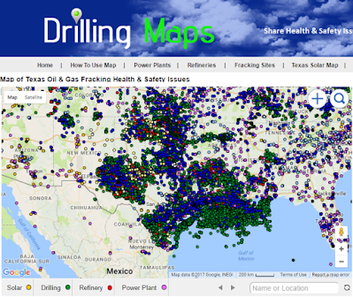 Texas Map of Oil & Gas Drilling