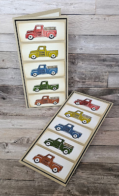 Trucking along stampin up dl card mens masculine card