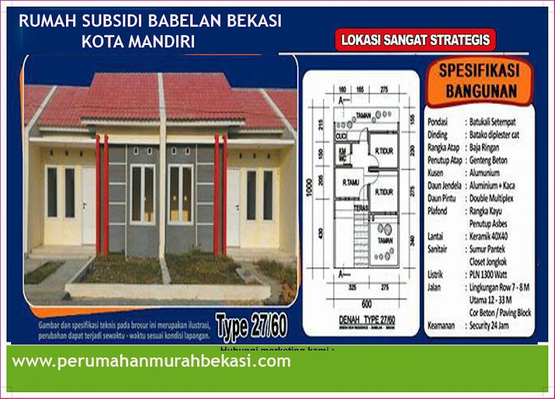 50+ Denah Rumah Subsidi, Terbaru!