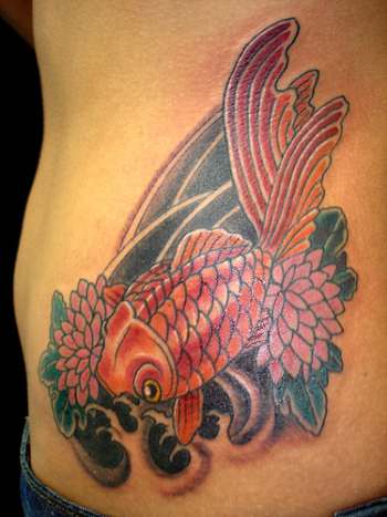 goldfish tattoo. japanese tattoo meanings.