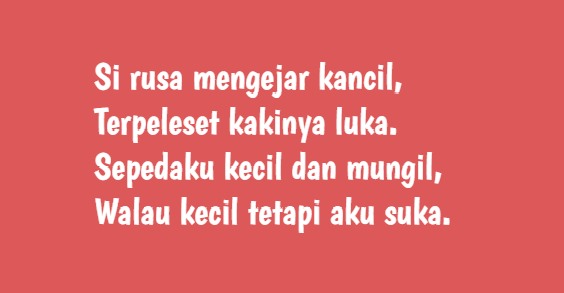 pantun olah raga kesukaanku