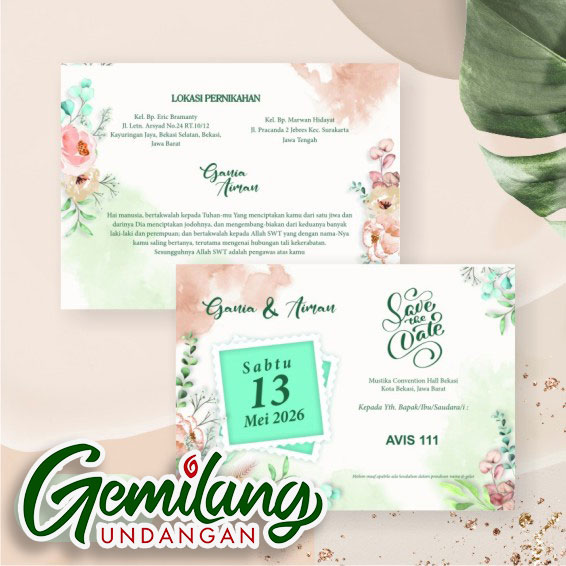 gemilang undangan Vendor Blangko Undangan pernikahan di Maduran Lamongan dengan produk avis 111