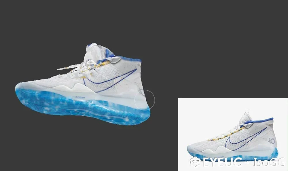 NBA 2K23 KD 12 Blue and White Shoes