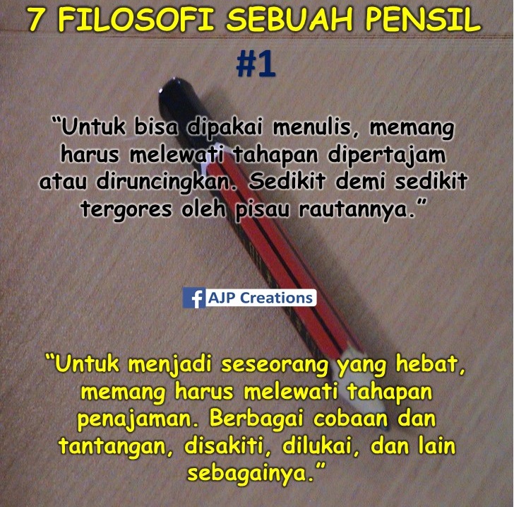 Kata-Kata Bijak Filosofi Pensil  AJP Creations