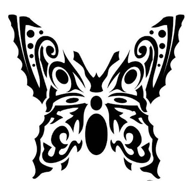 Butterfly Tribal Tattoo Design Picture 1
