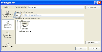 membuat link antar sheet di excel