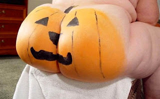 funny pumpkin butt