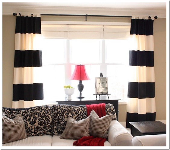 BW Striped curtain