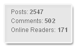 Javascript to Display Total Posts Comments and Online Users in Blogger