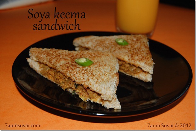 Soya keema sandwich