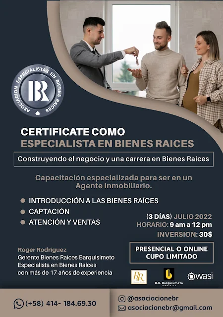 Certificate como Especialista en Bienes Raices