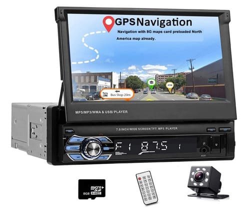 PengXUSS Car Stereo Single Din in Dash Head Unit with GPS