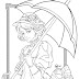 빅토리아 시대의 숙녀 (Victorian Lady) 컬러링 도안. 성인 색칠공부