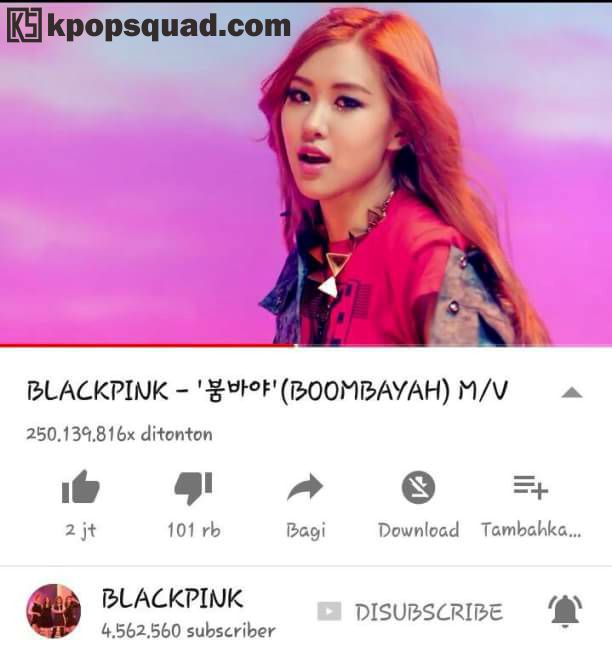 MV BLACKPINK 'Boombayah' Tembus Angka 250 juta Viewers 19 