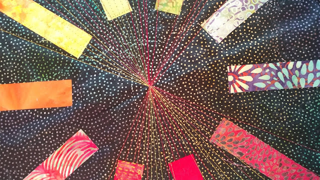 Firework modern quilt using Island Batik fabrics