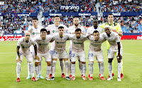 GETAFE C. F. Temporada 2021-22. Mathías Olivera, Jorge Cuenca, Timor, Djené y David Soria. Sandro Ramírez, Aleñá, Arambarri, Damián Suárez, Maksimovic y Florentino. LEVANTE U. D. 0 GETAFE C. F. 0. 16/10/2021. Campeonato de Liga de 1ª División, jornada 9. Valencia, estadio Ciutat de Valencia.