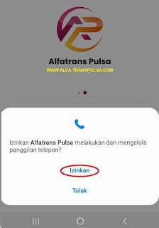 Izinkan Alfatrans Pulsa melakukan dan mengelola panggilan telepon?