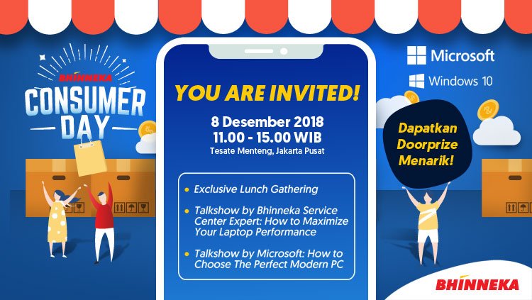 Bhinneka - Promo Event Consumer Day Bersama Microsoft (08 Desember 2018)