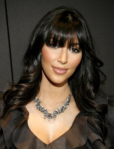 kim kardashian hairstyles with bangs. hairstyles, Kim Kardashian