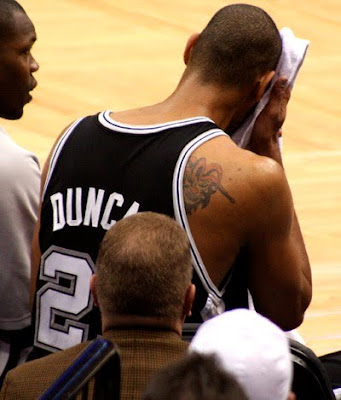 basketball tattoos. Tim Duncan tattoos.