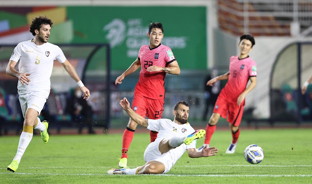 ملخص اهداف مباراة كوريا الجنوبية وسوريا (2-1) تصفيات اسيا لكاس العالم