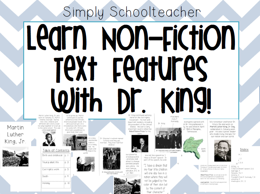 http://www.teacherspayteachers.com/Product/Non-Fiction-Text-Features-MLK-freebie-1048412