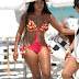 Angela Simmons shows off her curves in eye-popping pink Bikini