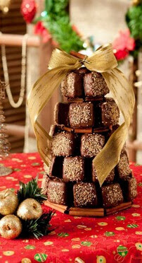 arvores de natal de chocolate