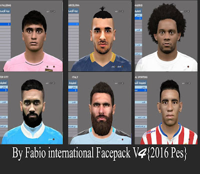 Pes 2016 international Facepack V4 By Fabio