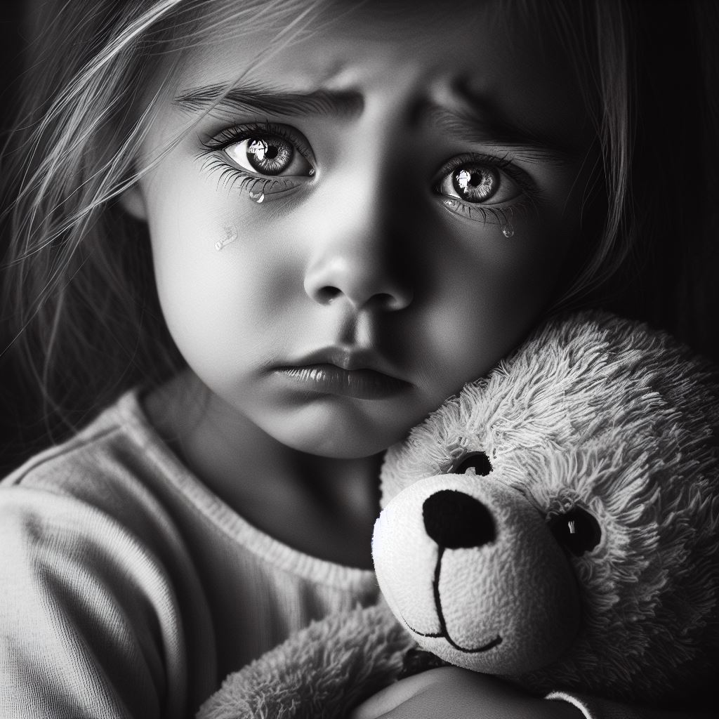 صورة حزينة لطفلة جميلة