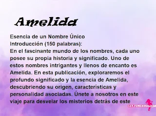 significado del nombre Amelida