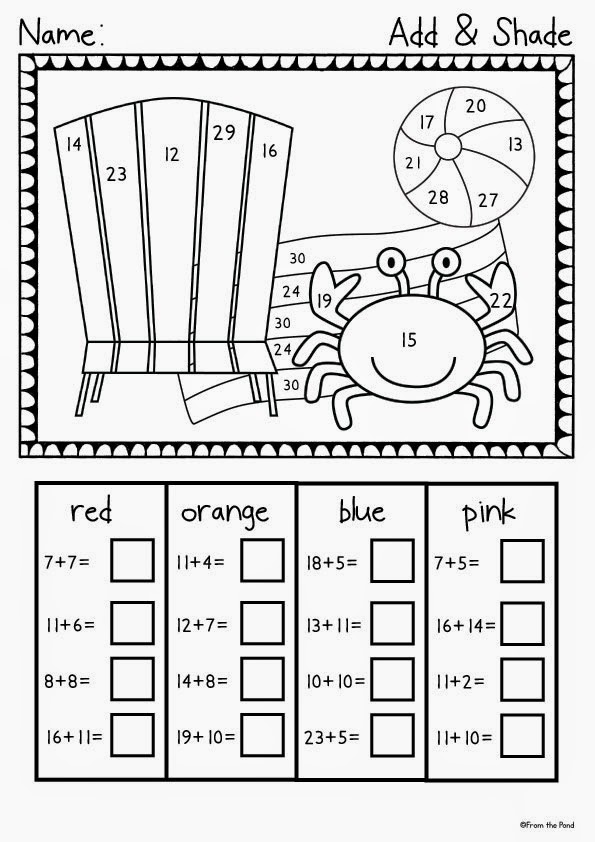 worksheet wednesday summer number freebie from the pond