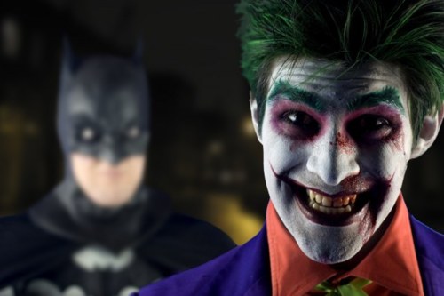 Joker and Batman cosplay