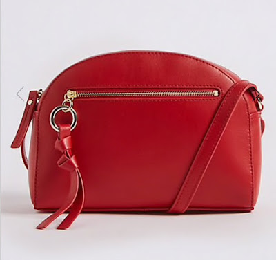 marks & Spencer leather crescent cross body bag