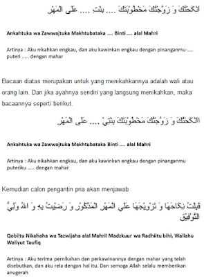 lafal ijab qobul bahasa arab