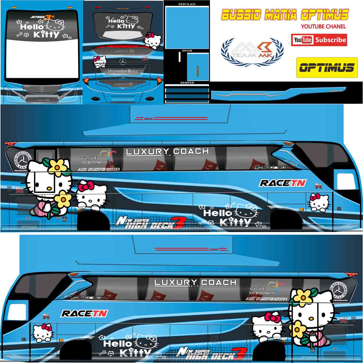 download livery bussid hello kitty