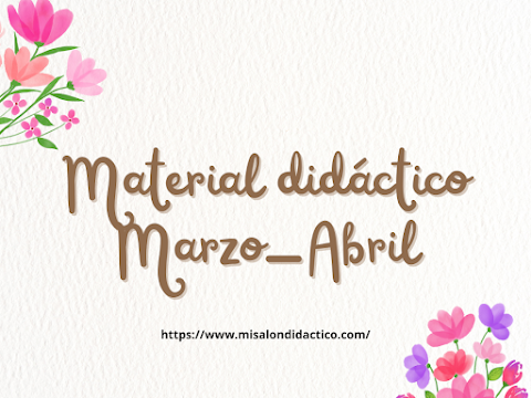 Material didáctico de apoyo Marzo - Abril