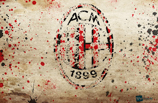 AC Milan Logo Paint Splash Design HD Wallpaper