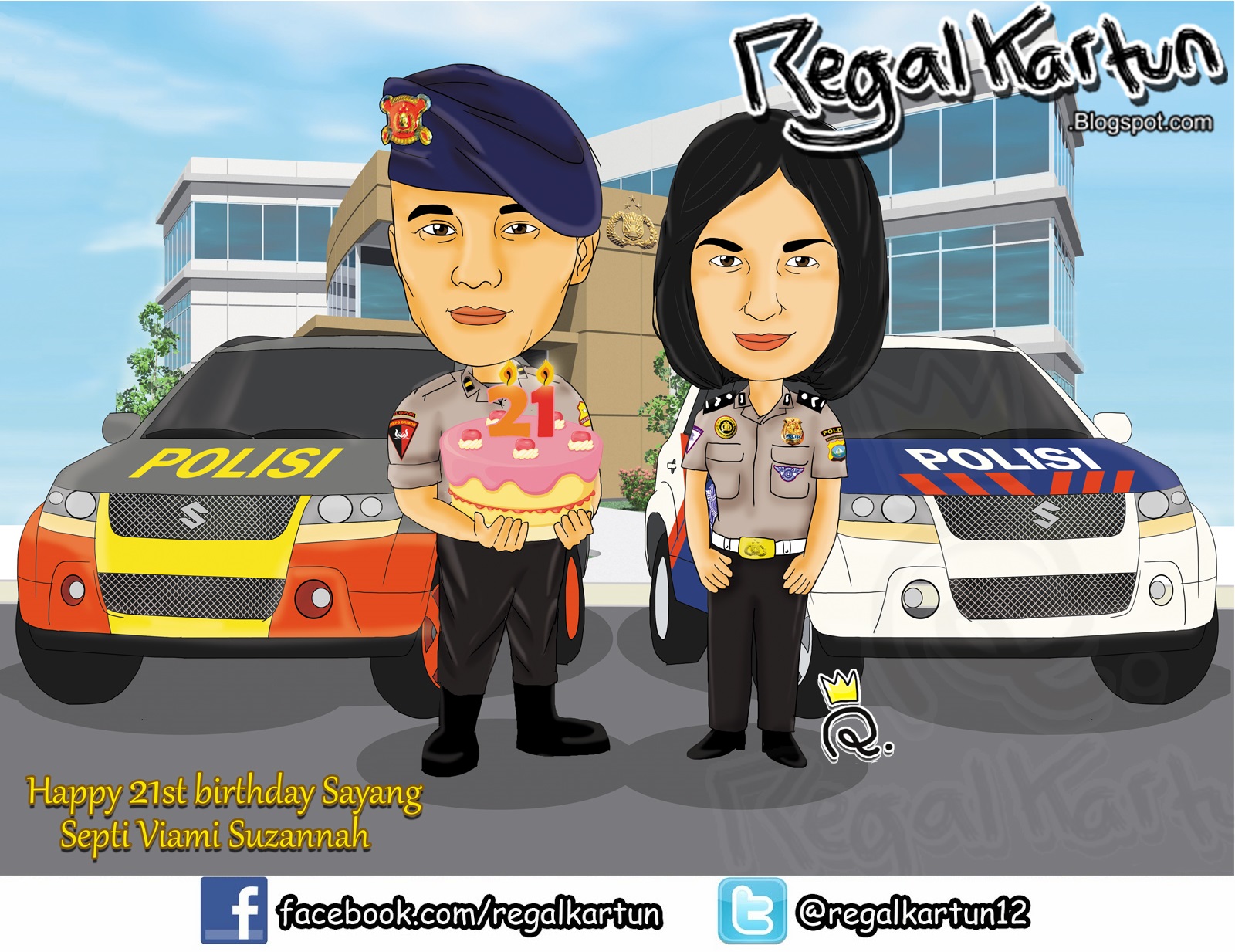  Gambar  Karikatur Polisi  Wanita Bestkartun