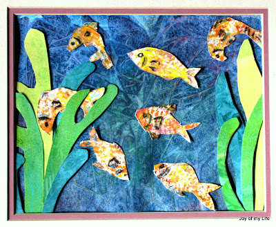 net painted collage fish