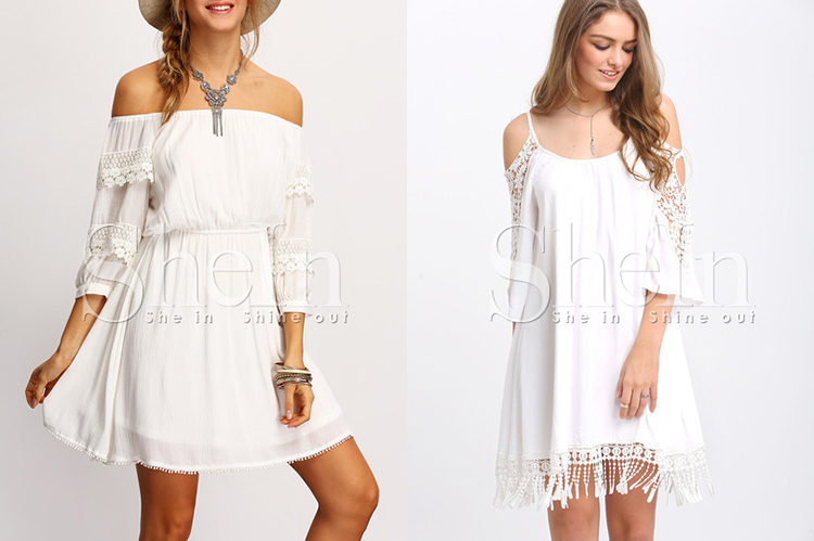 SheIn free shipping white dress