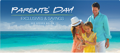 On this parents day, you can save up to 65% when you book a vacation trip at beaches[dot]com.