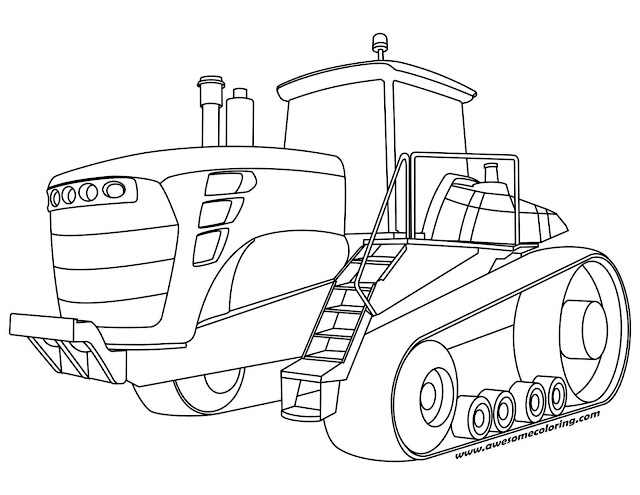 John Deere tractor coloring page