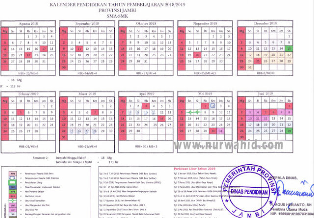 Kalender Pendidikan Provinsi Jambi