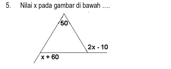 Latihan Garis Dan Sudut Matematika