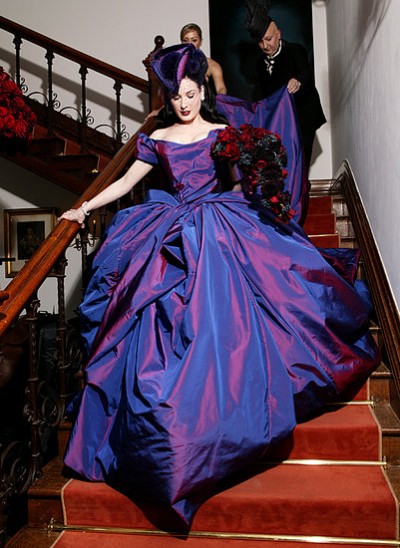 Purple Wedding Gown on The Statement Piece     A Vivienne Westwood Wedding Gown   Bridal
