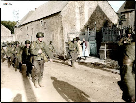 Colleville-sur-Mer near Omaha Beach, 8 June 1944 color photos of World War II worldwartwo.filminspector.com