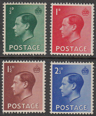 GB 1936 Edward VIII Definitives Stamps Set.