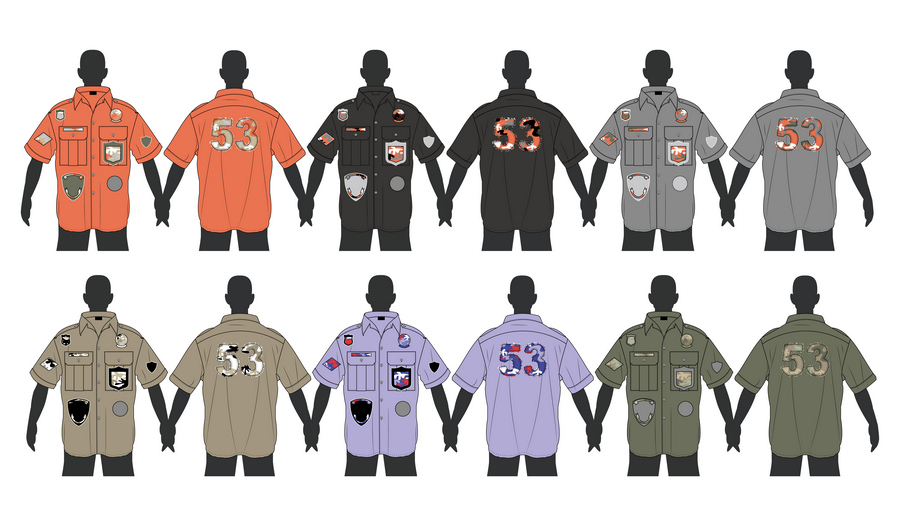 Military Style Shirt Drawing Colorway